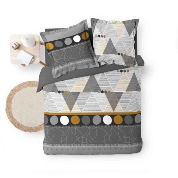 Bon marché 🔔 Paris Prix Parure De Lit 3 Pièces Triennale 240x220cm Gris ❤️ 3