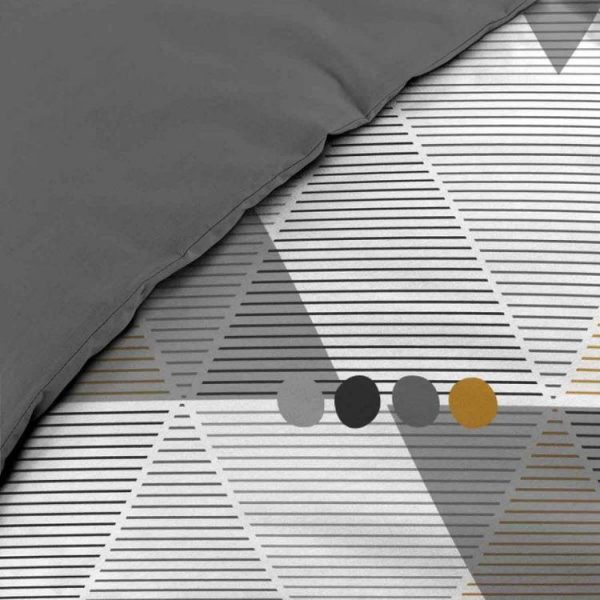 Bon marché 🔔 Paris Prix Parure De Lit 3 Pièces Triennale 240x220cm Gris ❤️ 4