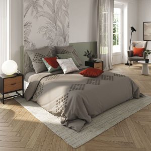 De gros 😍 ATMOSPHERA Parure De Lit En Coton Lavé Tuft – 240 X 220 Cm – Gris 😍 9