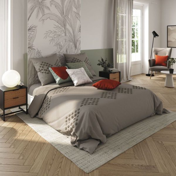 De gros 😍 ATMOSPHERA Parure De Lit En Coton Lavé Tuft – 240 X 220 Cm – Gris 😍 4