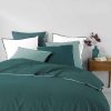 Offres 🧨 Paris Prix Parure De Lit 3 Pièces Linette 240x220cm Pétrole 🎁 13