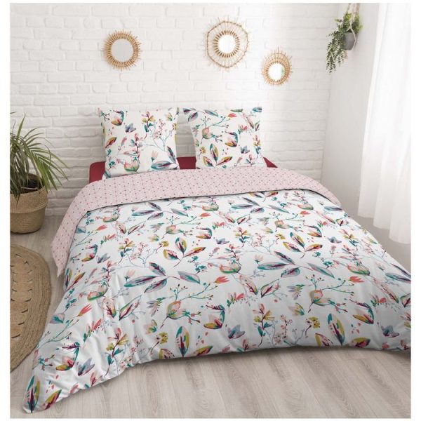 Tout neuf 🥰 ACTUEL Parure Housse De Couette En Coton 57 Fils Motif Floral VICTOIRE 🔥 1