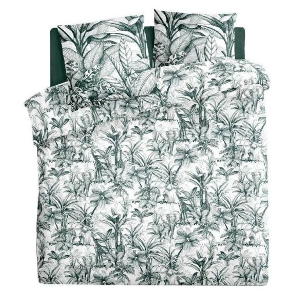 Vente flash 🔔 Parure De Lit 3 Pièces Joie Tropik 240x220cm Vert 😉 1