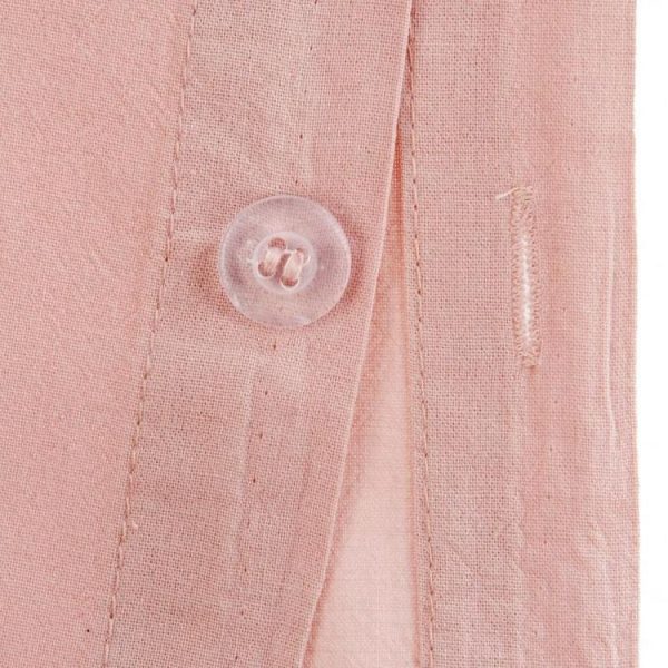 Remise 🔥 Parure De Lit 3 Pièces Coton Lavé 260x240cm Rose 🔥 3