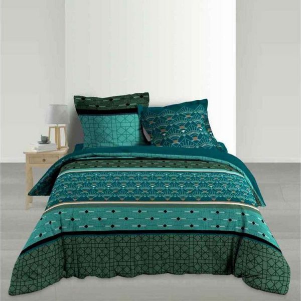 Coupon 😍 Paris Prix Parure De Lit 3 Pièces Leandro 260x240cm Vert ⭐ 1