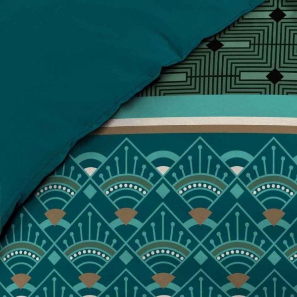 Coupon 😍 Paris Prix Parure De Lit 3 Pièces Leandro 260x240cm Vert ⭐ 4