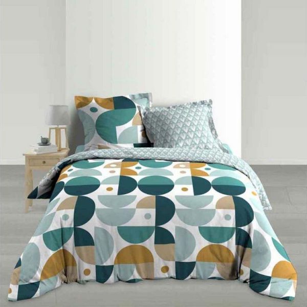Le moins cher 🔔 Paris Prix Parure De Lit 3 Pièces Dorine 240x220cm Vert 🔔 1
