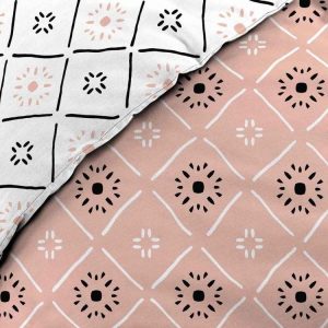 Offres 🔔 Paris Prix Parure De Lit 3 Pièces Tahina 240x220cm Rose 🛒 9
