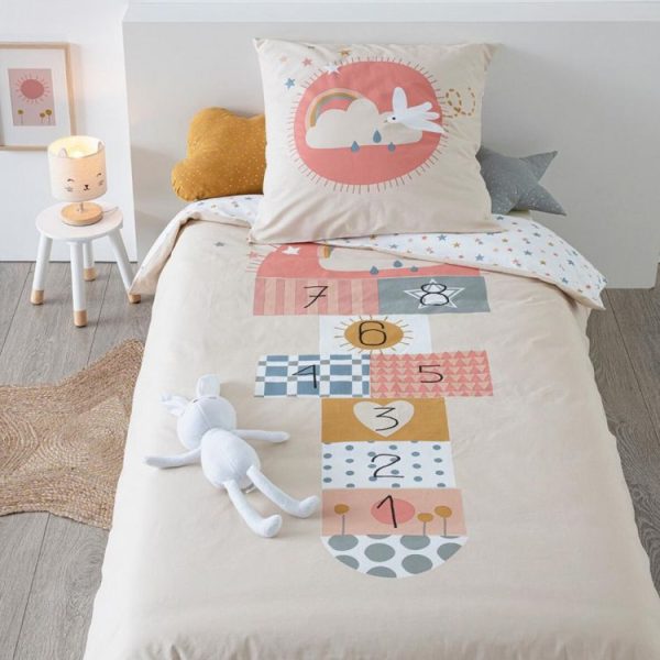 Les meilleures critiques de ⭐ ATMOSPHERA Parure De Lit 140x200cm Enfant Atmosphera Marelle 🎁 3