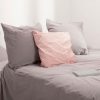 Remise 😍 Parure De Lit 3 Pièces Coton Lavé 260x240cm Taupe ❤️ 13