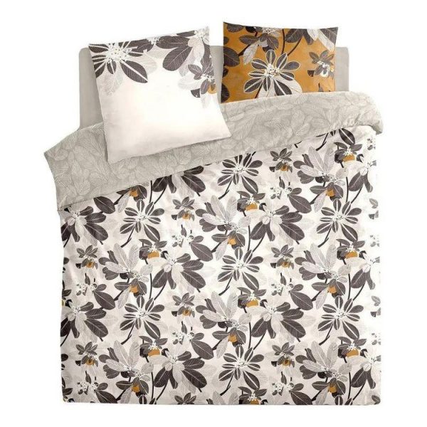 Le moins cher ✔️ Parure De Lit 3 Pièces Orains 240x220cm Beige Lin 😀 1