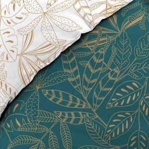 Vente flash 😉 Paris Prix Parure De Lit 3 Pièces Belflor 260x240cm Émeraude 🤩 9