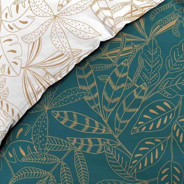 Vente flash 😉 Paris Prix Parure De Lit 3 Pièces Belflor 260x240cm Émeraude 🤩 4