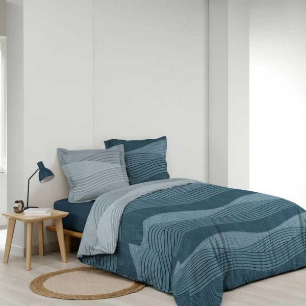 Meilleure affaire 🎁 Paris Prix Parure De Lit 3 Pièces Pampelonne 260x240cm Bleu ⭐ 3