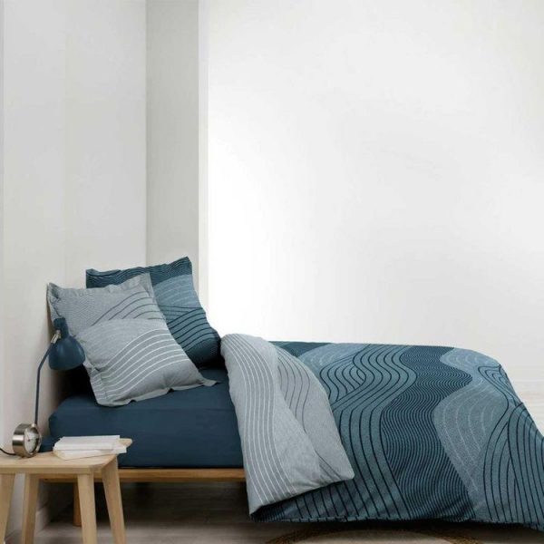 Meilleure affaire 🎁 Paris Prix Parure De Lit 3 Pièces Pampelonne 260x240cm Bleu ⭐ 4