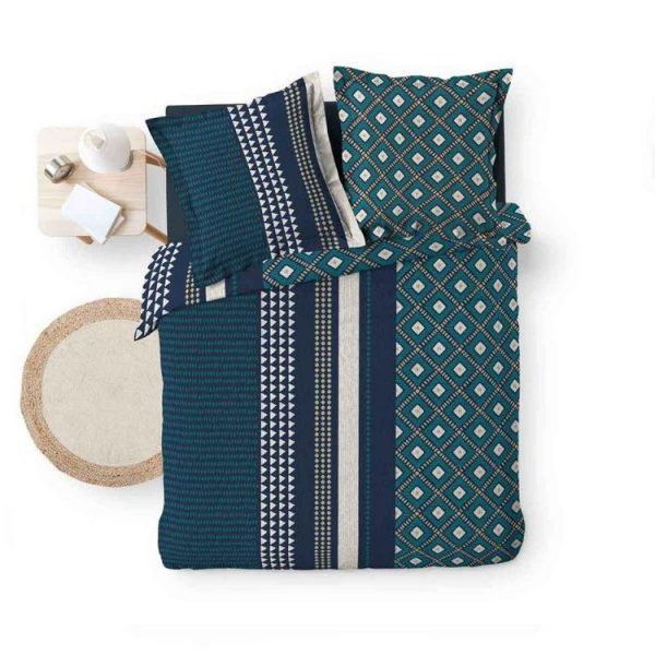 Meilleure vente 🤩 Paris Prix Parure De Lit 3 Pièces Madison 260x240cm Bleu 🛒 3