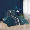 Meilleure vente 🌟 Paris Prix Parure De Lit 3 Pièces Madison 240x220cm Bleu 🥰 7