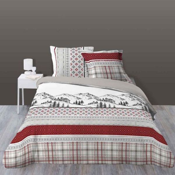 Bon marché 🎉 Paris Prix Parure De Lit 3 Pièces Vallon 260x240cm Gris 🥰 1