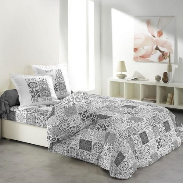 Promo 🎁 Paris Prix Parure De Draps 4 Pièces Persane Gris 🛒 1