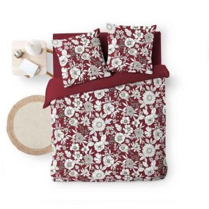 Remise 🔔 Paris Prix Parure De Lit 3 Pièces Milady 240x220cm Bordeaux 🌟 7