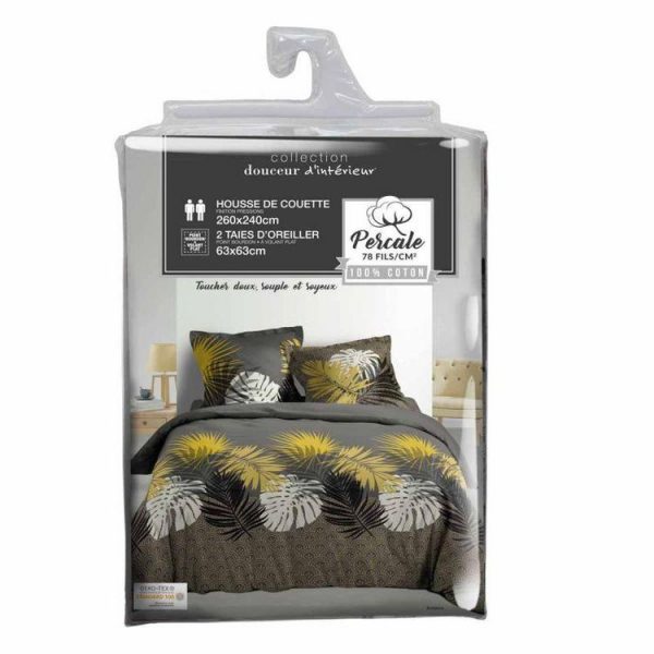 Offres 🎉 Paris Prix Parure De Lit 3 Pièces Armance 260x240cm Taupe 😀 3