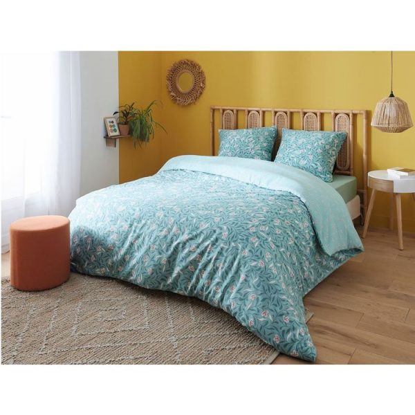 Vente flash 🎁 ACTUEL Parure Housse De Couette Flanelle Motif Floral FLOW 😍 1