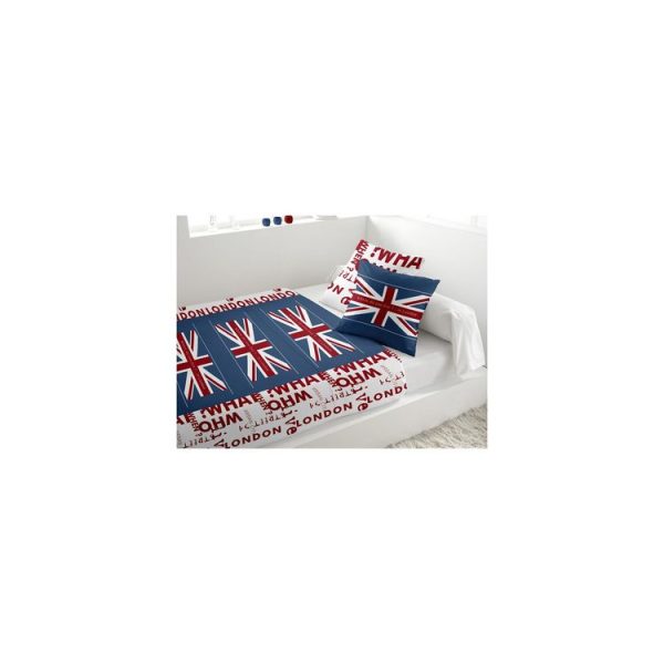 De gros ✔️ Soleil D’ocre Parure De Lit UNION JACK Blanc ⌛ 1