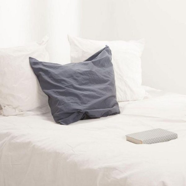 Remise ⭐ Parure De Lit 3 Pièces Coton Lavé 240x260cm Blanc 🛒 1