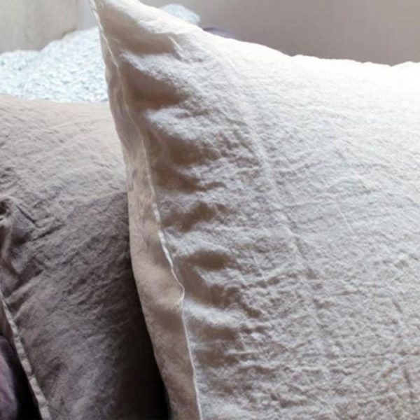 Remise ⭐ Parure De Lit 3 Pièces Coton Lavé 240x260cm Blanc 🛒 3