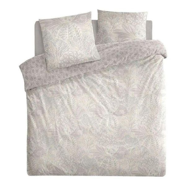 Offres 👏 Parure De Lit 3 Pièces Kachemire 240x220cm Gris ⌛ 1