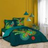 Grosses soldes ✔️ Paris Prix Parure De Lit 3 Pièces Calatea 260x240cm Bleu ⌛ 11