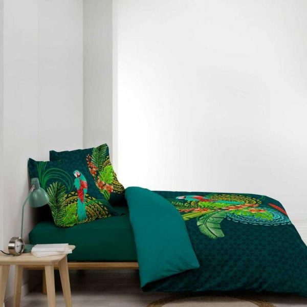 Grosses soldes ✔️ Paris Prix Parure De Lit 3 Pièces Calatea 260x240cm Bleu ⌛ 4