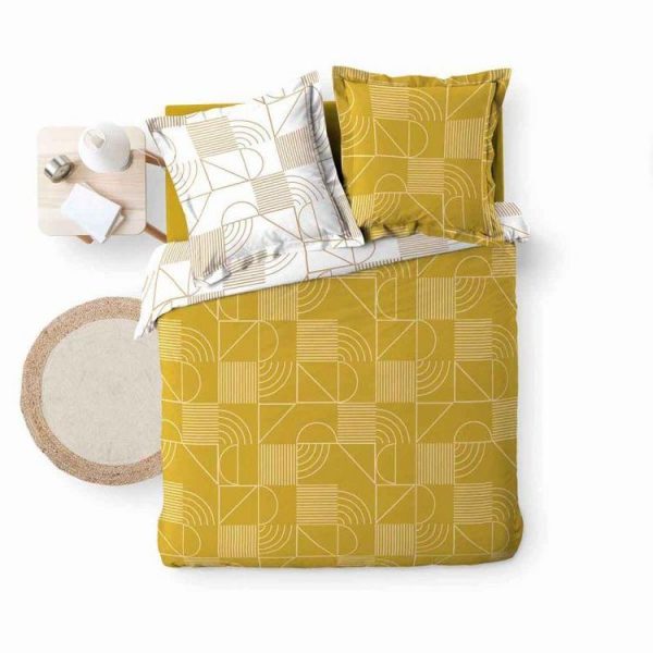 Tout neuf 🌟 Paris Prix Parure De Lit 3 Pièces Lineor 260x240cm Jaune ❤️ 3