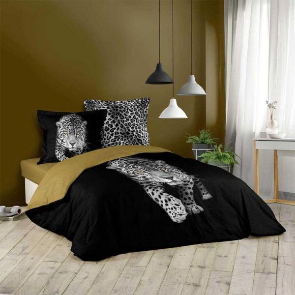 Remise 🎉 Paris Prix Parure De Lit 3 Pièces Manimal 200x200cm Noir 🔔 1