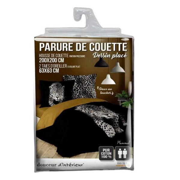 Remise 🎉 Paris Prix Parure De Lit 3 Pièces Manimal 200x200cm Noir 🔔 3
