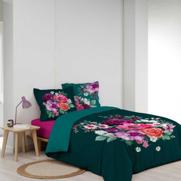 De gros 👍 Paris Prix Parure De Lit 3 Pièces Indirose 260x240cm Vert 🔥 4