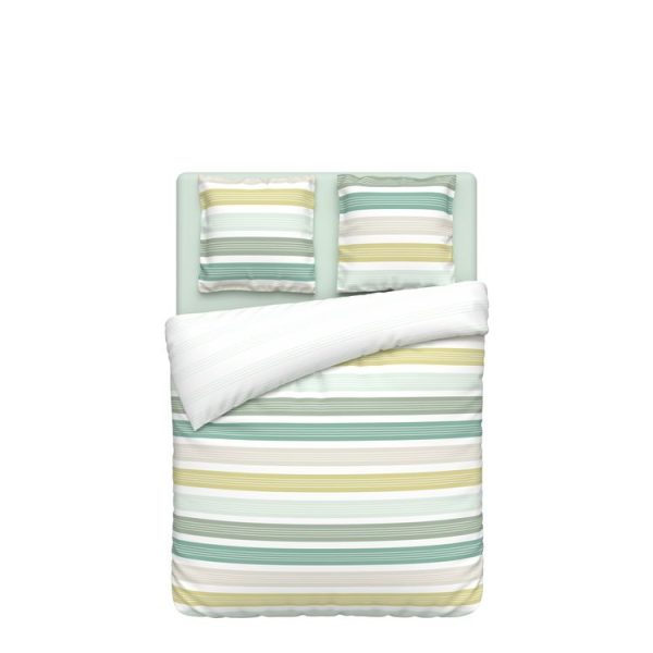 De gros 🥰 ACTUEL Parure Housse De Couette En Polycoton 52 Fils Motifs Rayures REMI 💯 3